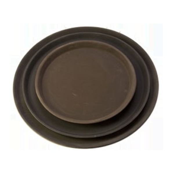 Stanton Trading Tray, Rubber Lined 11" Round Fiberglass, Black-nsf 11GRFG-BK